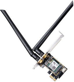 Cudy WE3000 v1.0 - WiFi 6 PCI-e Kaart - Tri-Band 2402Mbps + 2402Mbps + 574Mbps Snelheid - Bluetooth 5.2