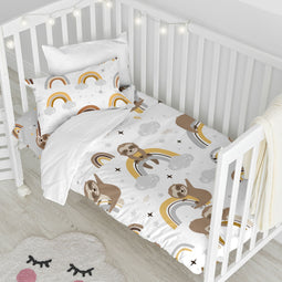 Happy Friday Duvet cover set 2 pieces Sleepy sloth 115x145 cm (Cot bed) Multicolor