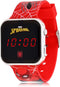 Accutime - LED Watch Spider-Man - Kinderhorloge Met LED Display Voor Datum en Tijd - Rood