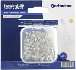 Barthelme LED-assortiment Warm-wit Rond 3 mm 9000 mcd 25 ° 20 mA 3 V