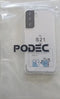 Podec Samsung Galaxy S21 - Doorzichtig Hoesje - Anti-Shock Case met Screenprotector