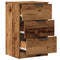 vidaXL - Nachtkastje - 40x36x65 - cm - bewerkt - hout - oud - houtkleurig