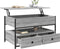 vidaXL - Salontafel - 85x50x50 - cm - bewerkt - hout - en - metaal - grijs - sonoma