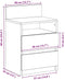 vidaXL - Nachtkastje - met - 2 - lades - 40x33x60 - cm - betongrijs
