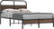 vidaXL - Bedframe - zonder - matras - bewerkt - hout - bruin - eikenkleur - 140x200 - cm