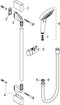 Hansgrohe Croma Select E Vario - Doucheset 3 straalsoorten - Wit/chroom