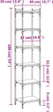 vidaXL - Boekenkast - 6-laags - 40 - x - 30 - x - 188 - cm - bewerkt - hout - sonoma - eiken