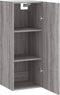 vidaXL - Wandkast - 34,5x34x90 - cm - bewerkt - hout - grijs - sonoma - eikenkleurig