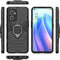 Lunso - Geschikt voor Oppo Find X5 Lite - Armor backcover hoes met ringhouder - Zwart