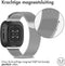 iMoshion Bandje Geschikt voor Fitbit Versa 3 Maat S - iMoshion Milanees magnetische band - Zilver