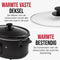 DistinQ Slowcooker 6L - Digitale Timer - Warmhoudfunctie - Zwart
