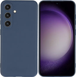 iMoshion Hoesje Geschikt voor Samsung Galaxy S24 Hoesje Siliconen - iMoshion Color Backcover - Donkerblauw