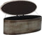 Kruk DKD Home Decor Beige Metaal Polyester Donkerbruin (121 x 44 x 47,5 cm)