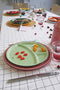 CABANAZ - bord, keramiek, FONDUE PLATE, groen