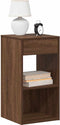 vidaXL - Nachtkastje - met - lade - 35x34x66,5 - cm - bruin - eikenkleurig