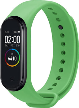 iMoshion Bandje Geschikt voor Xiaomi Mi Band 3 / 4 - iMoshion Siliconen band inkliksysteem ronde sluiting - Groen