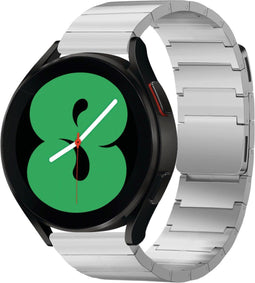 Selencia Stalen magnetisch 20 mm bandje - Geschikt voor Samsung Galaxy Watch 6 (Classic) / 5 (Pro) / 4 (Classic) / 3 – Garmin Venu / 2 plus / Sq - Forerunner 245 / 55 - Zilver