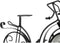 Bordsklocka Fiets Zwart Metaal 33 x 22,5 x 4,2 cm (4 Stuks)