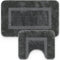 Loti Living Badmat Set - Badmat & Toiletmat - Antislip - Grijs - 50x80 cm + 50x40 cm (2 stuks)