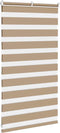 vidaXL - Zebra - Blind - 85x100 - cm - stofbreedte - 80,9 - cm - polyester - zandbruin