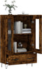 vidaXL - Hoge - kast - 69,5x31x115 - cm - bewerkt - hout - gerookt - eikenkleurig