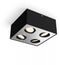 Philips Box opbouwspot - 4-lichts - WarmGlow dimbaar licht - zwart