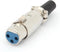 3P XLR JACK, VERNIKKELD - KORT TYPE (CA092)