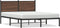 vidaXL - Bedframe - zonder - matras - metaal - bruin - eikenkleurig - 150x200 - cm