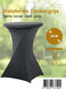 Statafelrok donkergrijs 80 cm - partytafel - tafelrok voor statafel - Statafelhoes - Bruiloft - Cocktailparty - Stretch Rok
