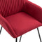 vidaXL - Eetkamerstoelen - 2 - st - stof - wijnrood