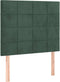 vidaXL - Hoofdborden - 2 - st - 90x5x78/88 - cm - fluweel - donkergroen