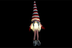 Decoratieve figuren DKD Home Decor Kerstmis Kabouter LED Licht Polyester (22 x 12 x 64 cm) (2 Stuks)