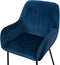 Set van 2 eetkamerstoelen WELLSTON Fluweel Donkerblauw