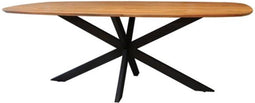 Eettafel Kopenhagen 180 cm Deens ovaal acacia - naturel