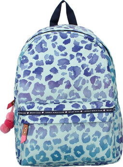 Milky Kiss Clubhouse - Rugzak - Schooltas meisje - Panterprint - Blauw