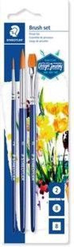 Staedtler 989-SBK3-3 artiestenpenseel 3 stuk(s)