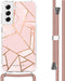 iMoshion Hoesje Geschikt voor Samsung Galaxy S21 FE Hoesje Met Koord - iMoshion Design Hoesje met Koord - Goud / Meerkleurig / Roze / Pink Graphic