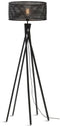 GOOD&MOJO Vloerlamp Java - Bamboe Zwart - Ø50x146cm - - Staande lampen voor Woonkamer - Slaapkamer