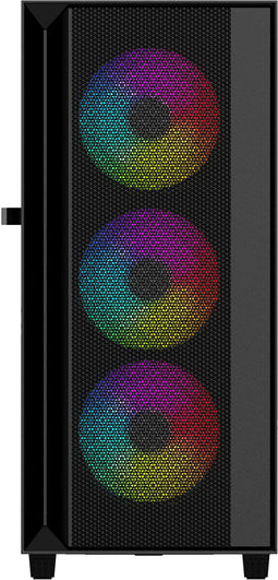 Gembird CCC-FC-4000 - Tower PC - ATX ITX micro ATX - Geharde glas zijpaneel - Zwart
