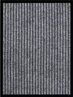 vidaXL - Deurmat - 40x60 - cm - gestreept - grijs