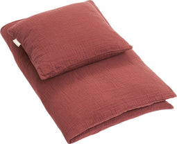 By KlipKlap dekbedovertrek + kussensloop eenpersoons Burgundy - Bed linen - 140 x 200 cm - 63 x 60 cm