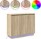 vidaXL - Dressoir - met - LED - in - Sonoma - Eiken - 90x32x75 - cm - van - Bewerkt - Hout
