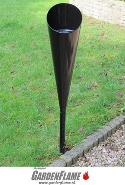 Gardenflame Torch - Fakkel RVS - 60 cm brander - Zwart