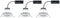 Paulmann Nova Plus - LED-inbouwlamp zwenkbaar 3x6W 470lm 2700K Wit mat (set van 3)