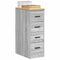 vidaXL - Garagekast - 30x51x85 - cm - massief - grenenhout - grijs - sonoma