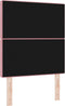 vidaXL - Hoofdbord - met - Kristallen - Knoop - - - Roze - - - 80 - cm - - - Fluweel