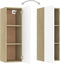 vidaXL - Tv-meubels - 2 - st - 30,5x30x90 - cm - bewerkt - hout - wit - sonoma - eiken