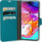 Mobiparts Galaxy A70 - Wallet Case - Saffiano motief - Blauw