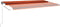 vidaXL - Luifel - vrijstaand - handmatig - uittrekbaar - 600x350 - cm - oranje - bruin