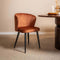 Liviza Stoel Loka Terracotta - Velvet - Rond Terra - 78 cm , 525 cm , 62 cm